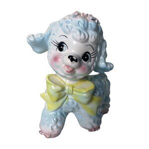 Vintage Retro RELPO Japan Ceramic Sheep Planter Spaghetti 60s Anthropomorphic